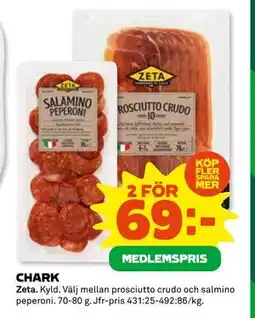 Coop Daglivs CHARK, Medlemspris erbjuda