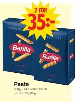 Matöppet Pasta, SEK 35 erbjuda