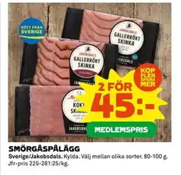 Coop Daglivs SMÖRGÅSPÅLÄGG, Medlemspris erbjuda