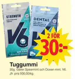 Matöppet Tuggummi, SEK 30 erbjuda