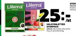 Coop Daglivs HALSTABLETTER STORPACK, SEK 25 erbjuda