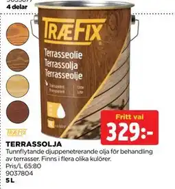 Jem&Fix TERRASSOLJA, SEK 329 erbjuda
