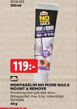 MONTAGELIM NO MORE NAILS MOUNT & REMOVE, SEK 119