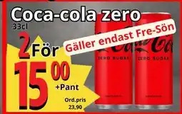 Supergrossen Coca-cola zero, SEK 15 erbjuda
