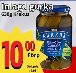 Supergrossen Inlagd gurka, SEK 10 erbjuda