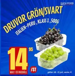 Lucu Food Druvor Grön/Svart, SEK 14.95 erbjuda