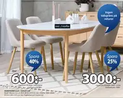 JYSK ADSLEV stol, SEK 600 erbjuda