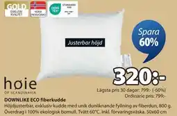 JYSK DOWNLIKE ECO fiberkudde, SEK 320 erbjuda
