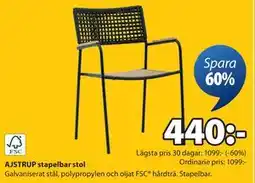 JYSK AJSTRUP stapelbar stol, SEK 440 erbjuda