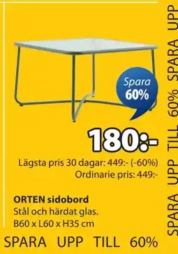 JYSK ORTEN sidobord, SEK 180 erbjuda