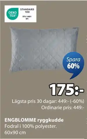 JYSK ENGBLOMME ryggkudde, SEK 175 erbjuda