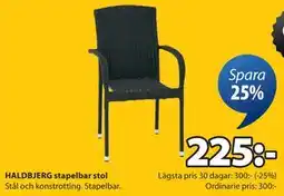 JYSK HALDBJERG stapelbar stol, SEK 225 erbjuda