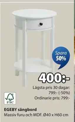 JYSK EGEBY sängbord, SEK 400 erbjuda