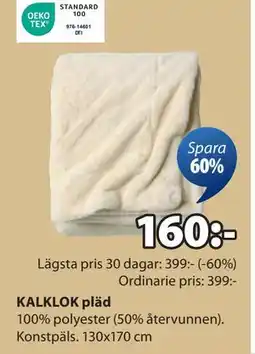 JYSK KALKLOK pläd, SEK 160 erbjuda