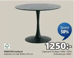 JYSK RINGSTED matbord, SEK 1250 erbjuda