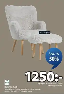 JYSK HVILSTED fåtölj, SEK 1250 erbjuda