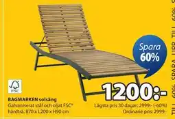 JYSK BAGMARKEN solsäng, SEK 1200 erbjuda