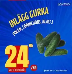 Lucu Food Inlägg Gurka, SEK 24.95 erbjuda