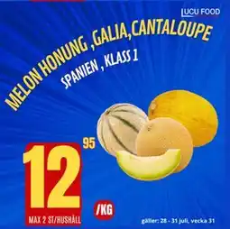 Lucu Food Melon Honung, Galia, Cantaloupe, SEK 12.95 erbjuda