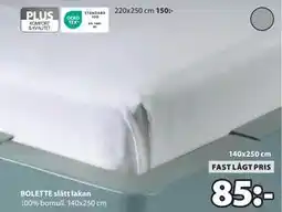 JYSK BOLETTE slätt lakan erbjuda