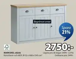 JYSK MARKSKEL skänk, SEK 2750 erbjuda