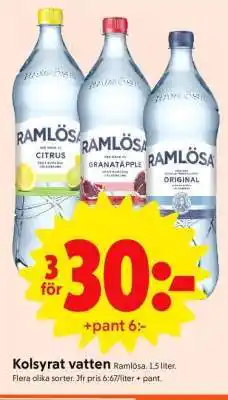 ICA Supermarket Kolsyrat vatten erbjuda