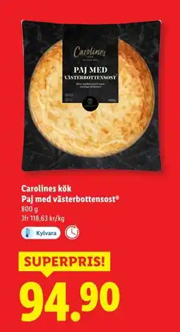 Lidl Carolines kök Paj med västerbottensost , SEK 94.9 erbjuda