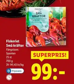 Lidl Fiskeriet Små kräftor, SEK 99 erbjuda