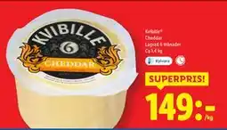 Lidl Kvibille Cheddar Lagrad 6 månader Ca 1,4 kg, SEK 149 erbjuda