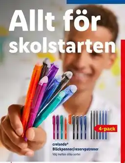 Lidl crelando Bläckpennor/reservpatroner, SEK 19.9 erbjuda