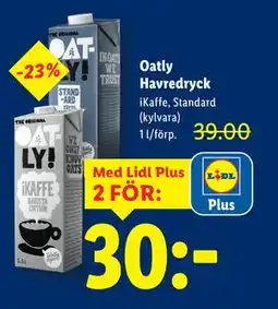 Lidl Oatly Havredryck, Pris i appen erbjuda