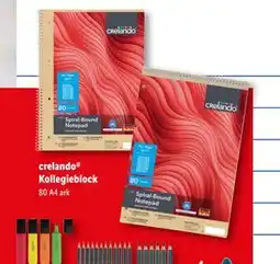 Lidl crelando Kollegieblock, SEK 19.9 erbjuda