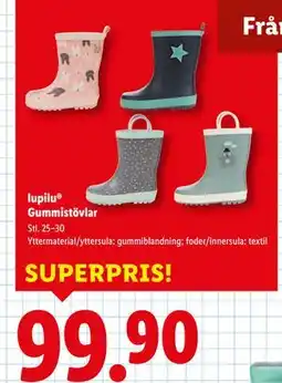 Lidl lupilu Gummistövlar, SEK 99.9 erbjuda