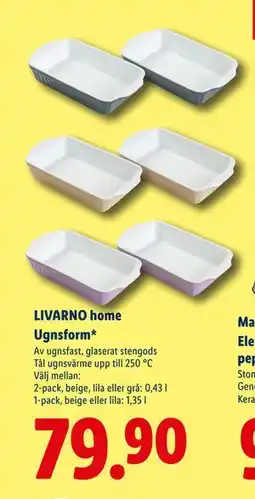 Lidl LIVARNO home Ugnsform, SEK 79.9 erbjuda