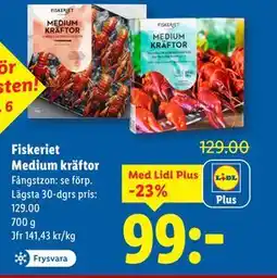 Lidl Fiskeriet Medium kräftor, Pris i appen erbjuda