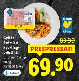 Lidl Gyllda Strimlad kycklingbröstfilé, SEK 69.9 erbjuda