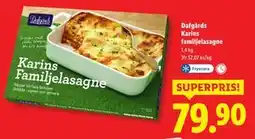 Lidl Dafgårds Karins familjelasagne, SEK 79.9 erbjuda