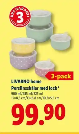 Lidl LIVARNO home Porslinsskålar med lock, SEK 99.9 erbjuda
