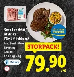 Lidl Svea Lantkött/ Matriket Färsk fläskkarré, SEK 79.9 erbjuda