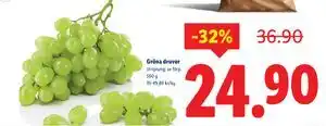 Lidl Gröna druvor, SEK 24.9 erbjuda