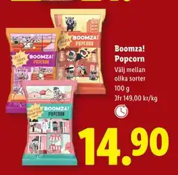 Lidl Boomza! Popcorn, SEK 14.9 erbjuda