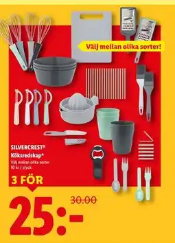 Lidl SILVERCREST Köksredskap, SEK 25 erbjuda