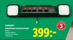Lidl PARKSIDE Arbetslampa med grenuttag*, SEK 399 erbjuda