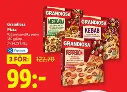 Lidl Grandiosa Pizza, SEK 99 erbjuda