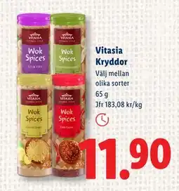 Lidl Vitasia Kryddor, SEK 11.9 erbjuda