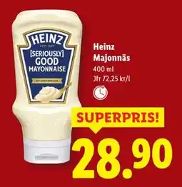 Lidl Heinz Majonnäs, SEK 28.9 erbjuda
