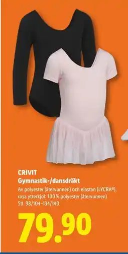 Lidl CRIVIT Gymnastik-/dansdräkt, SEK 79.9 erbjuda