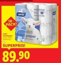 Lidl Lambi Toalettpapper, SEK 89.9 erbjuda