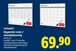 Lidl crelando Magnetisk vecko-/ månadsplanering, SEK 69.9 erbjuda