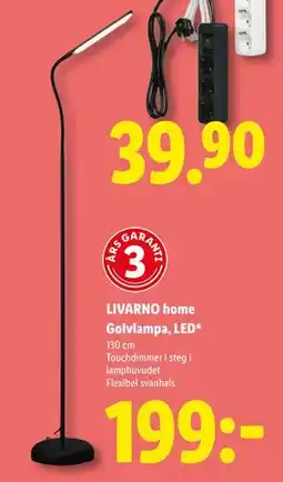 Lidl LIVARNO home Golvlampa, LED, SEK 199 erbjuda